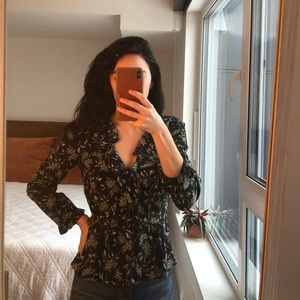 Madewell wrap tie blouse